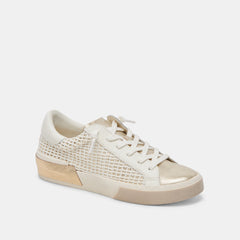 ZINA SNEAKERS BONE GOLD WOVEN | Dolce Vita Women