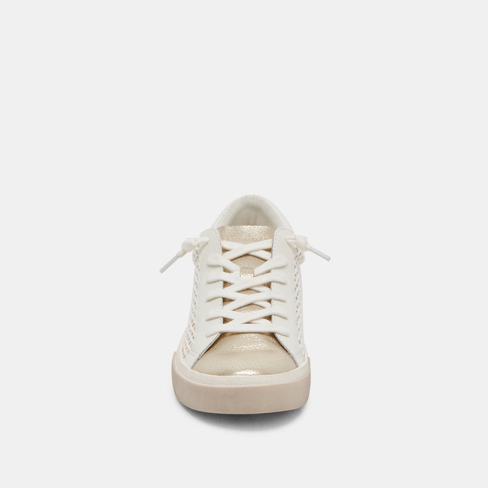 ZINA SNEAKERS BONE GOLD WOVEN | Dolce Vita Women