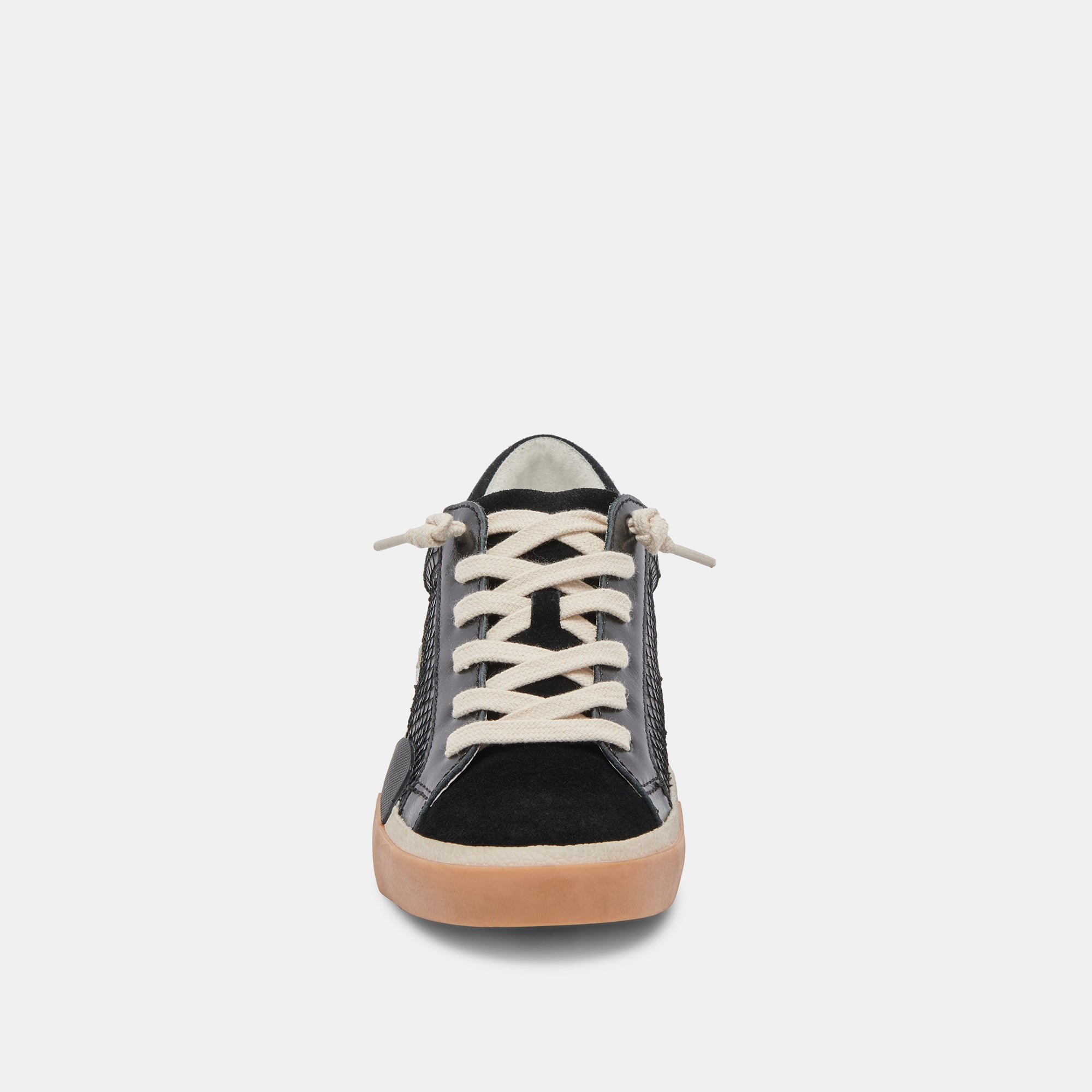 Zina Sneakers Onyx Embossed Leather | Women Dolce Vita