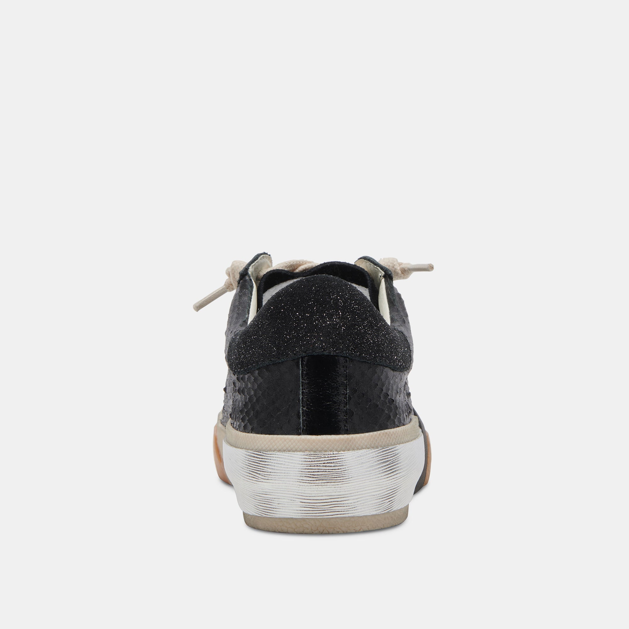 Zina Sneakers Onyx Embossed Leather | Women Dolce Vita
