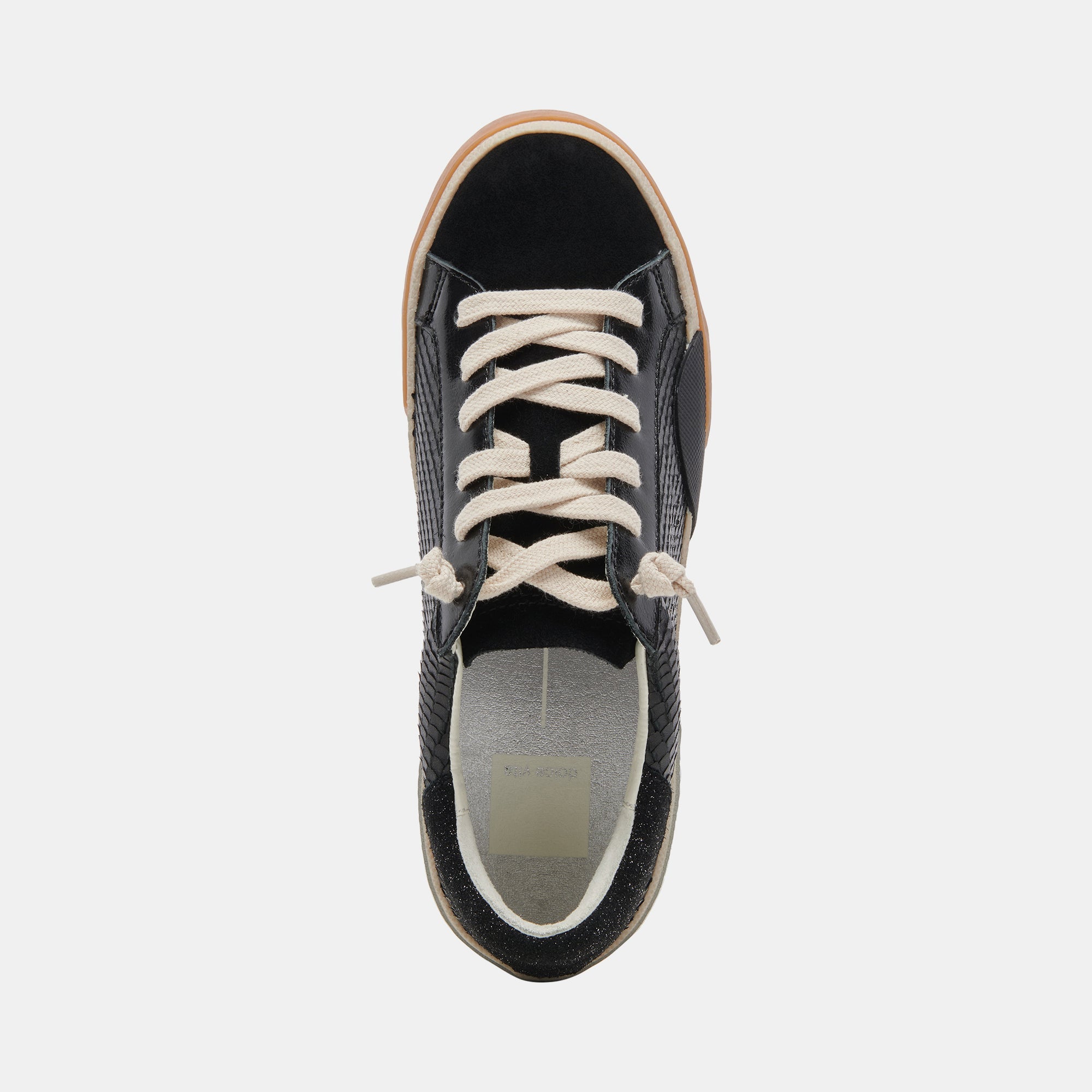 Zina Sneakers Onyx Embossed Leather | Women Dolce Vita