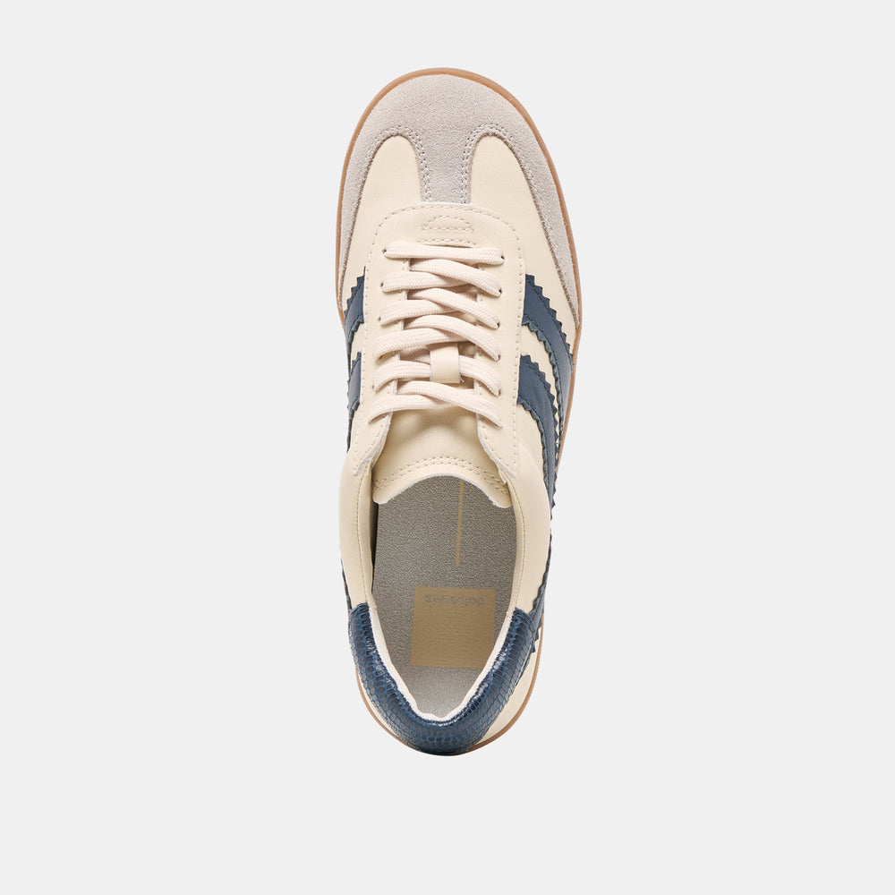 Merit White Navy Leather Sneakers | Dolce Vita Women