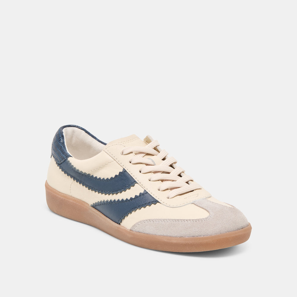 Merit White Navy Leather Sneakers | Dolce Vita Women