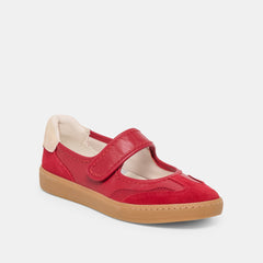 Nanet Crimson Leather Sneakers | Women Dolce Vita