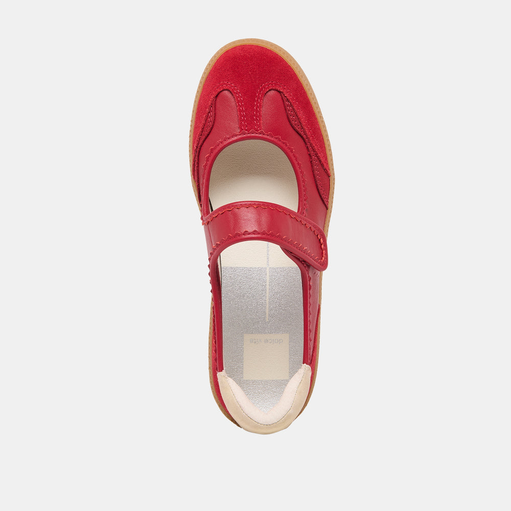 Nanet Crimson Leather Sneakers | Women Dolce Vita