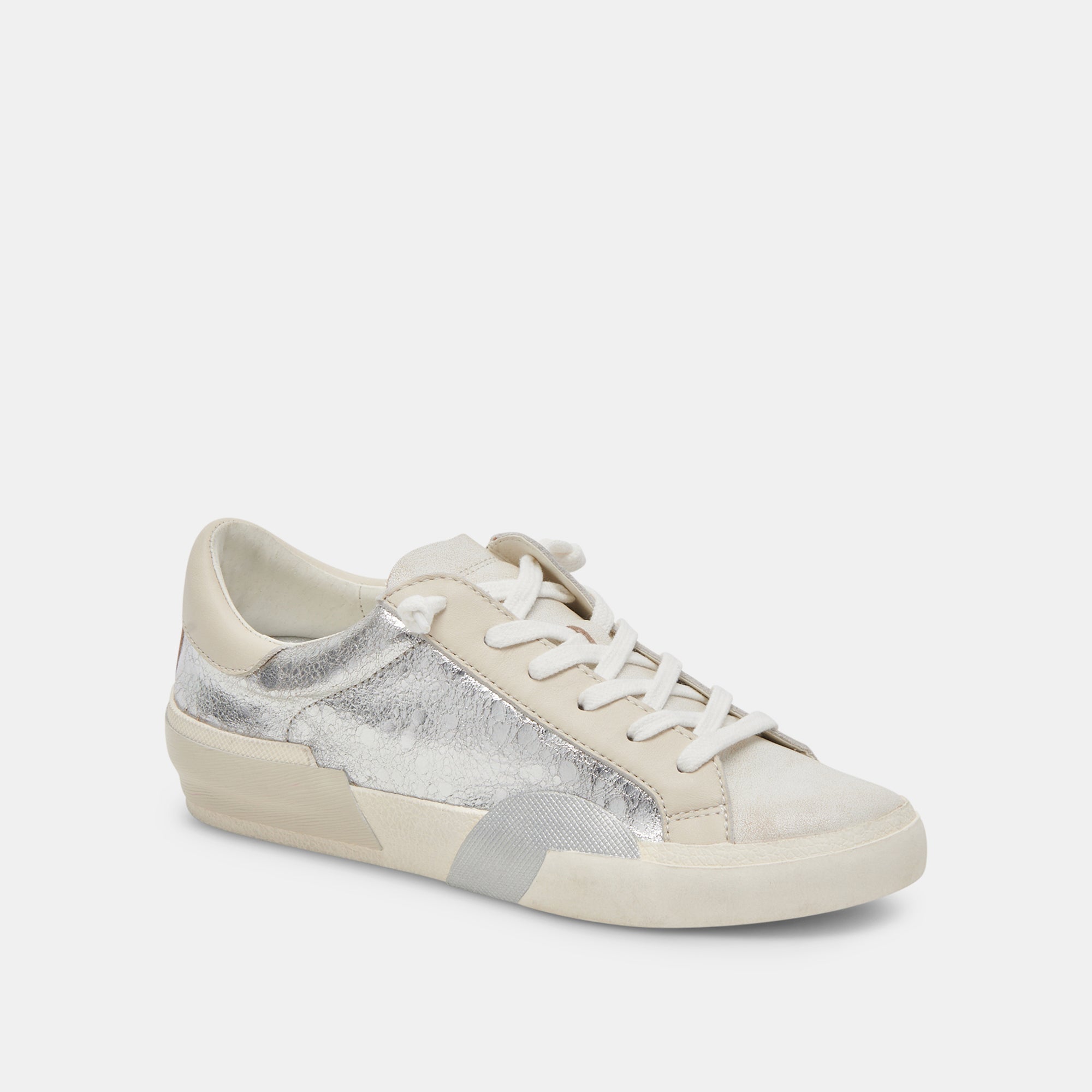 Zina Sneakers Chrome Distressed Leather | Dolce Vita Women