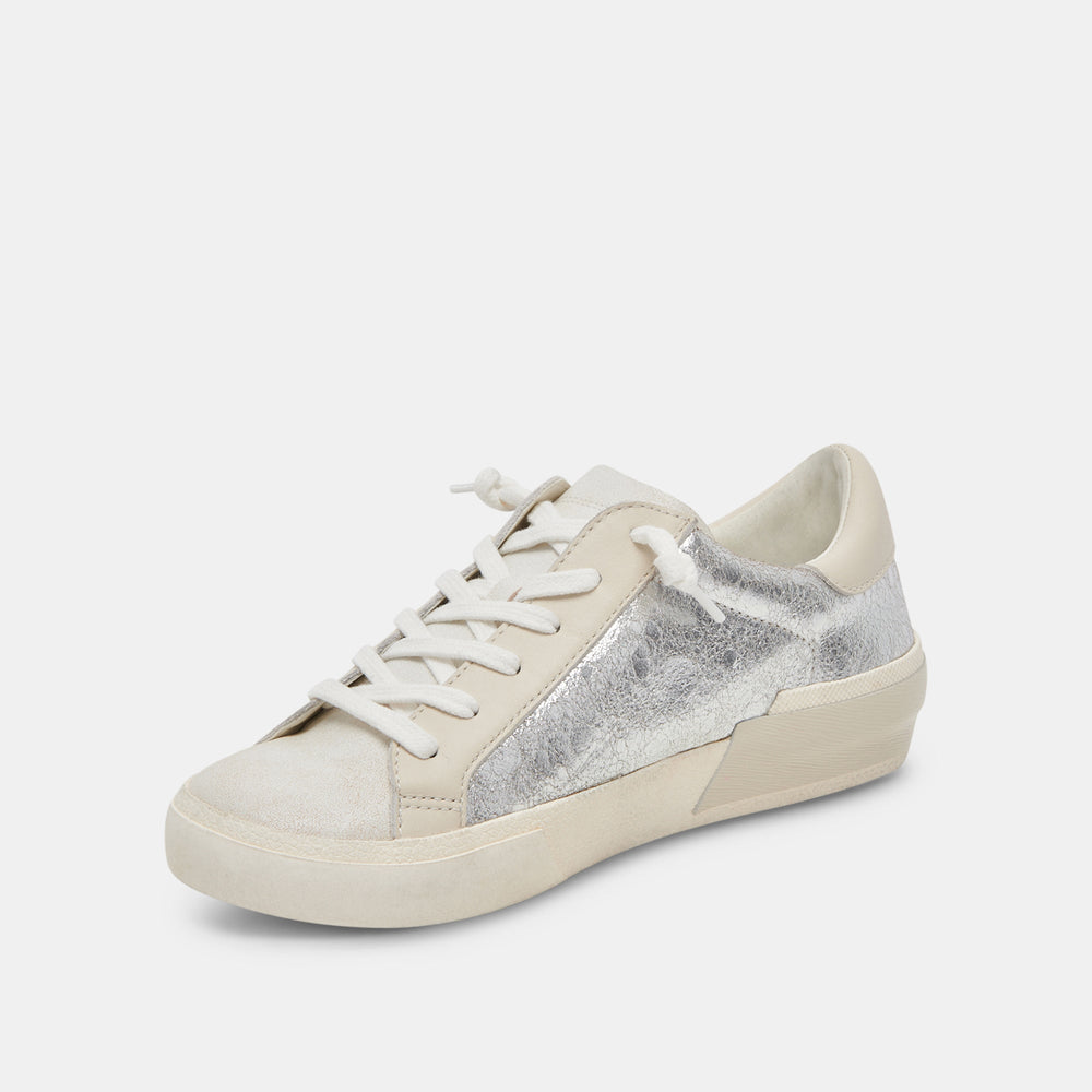 Zina Sneakers Chrome Distressed Leather | Dolce Vita Women