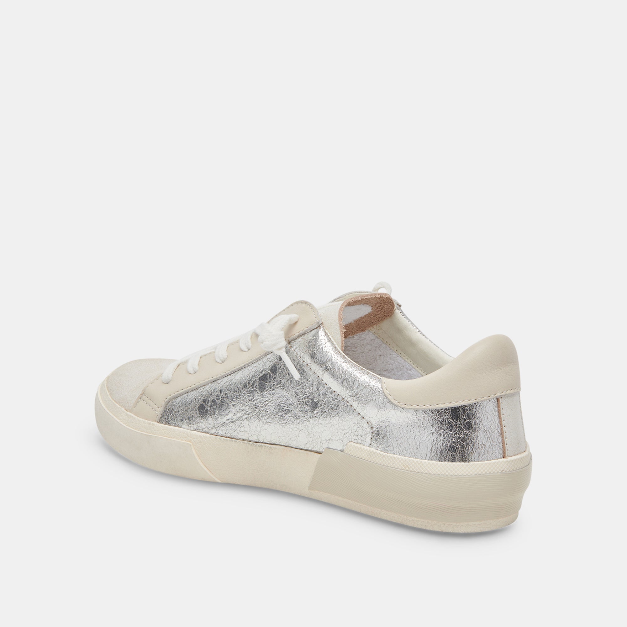 Zina Sneakers Chrome Distressed Leather | Dolce Vita Women