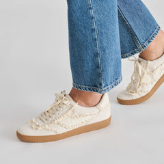 Notice Lace Ivory Suede Sneakers | Dolce Vita Women