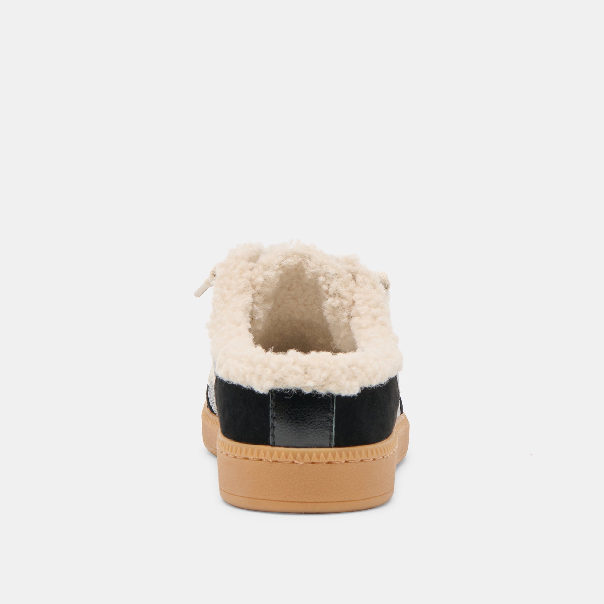 Notice Slide Plush Black Woven Leather Sneakers | Women Dolce Vita
