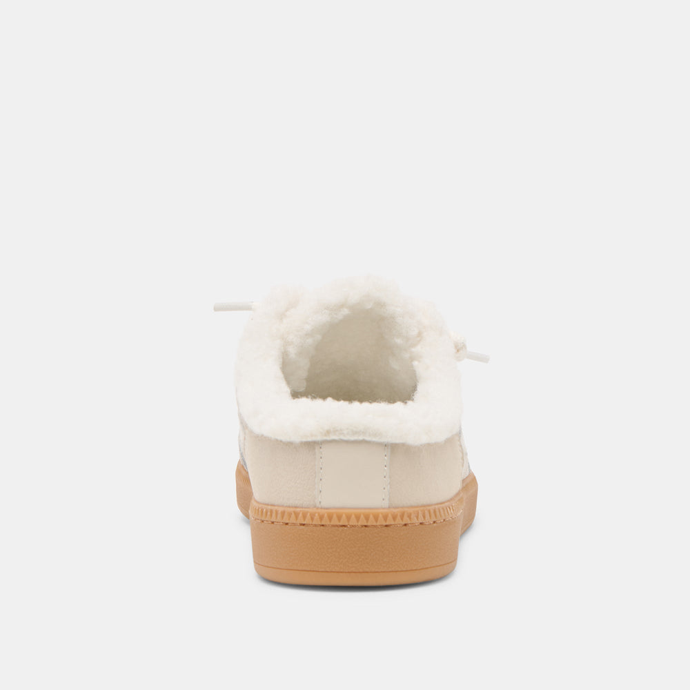 Notice Slide Plush Off White Crackled Leather Sneakers | Dolce Vita Women