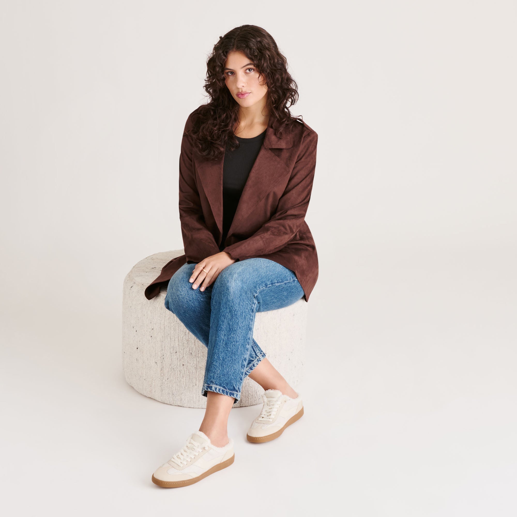 Notice Slide Plush Off White Crackled Leather Sneakers | Dolce Vita Women