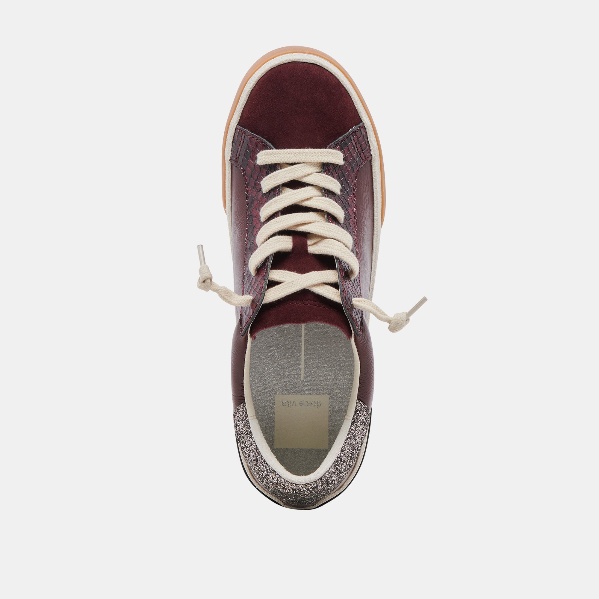 ZINA SNEAKERS BURGUNDY CRINKLE PATENT | Women Dolce Vita