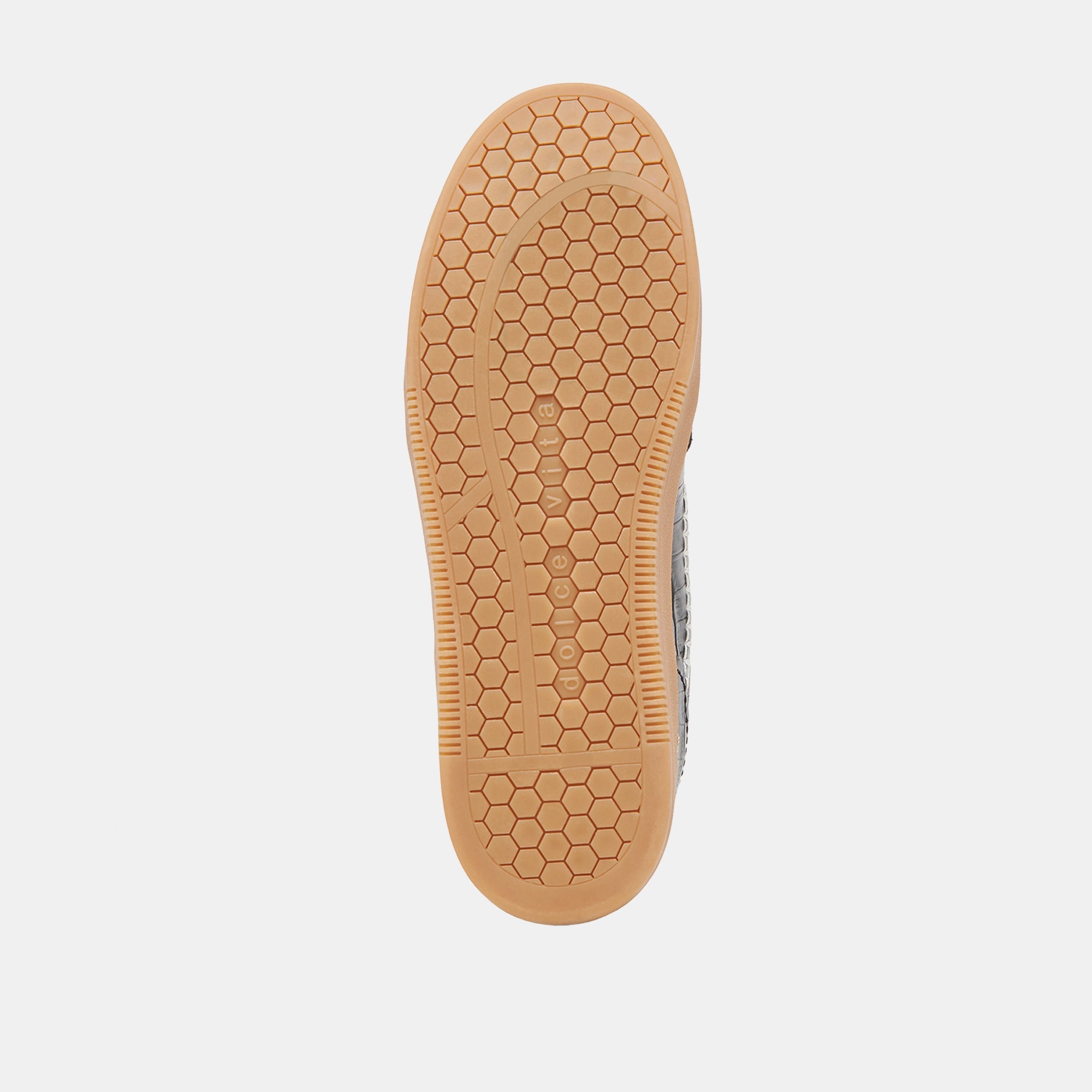 NOTICE STITCH SNEAKERS NOIR CROCO EMBOSSED LEATHER | Dolce Vita Women