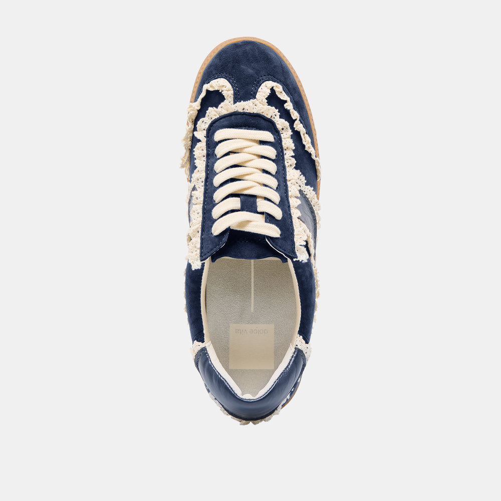 Notice Lace Navy Suede Sneakers | Dolce Vita Women