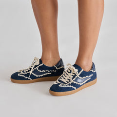 Notice Lace Navy Suede Sneakers | Dolce Vita Women