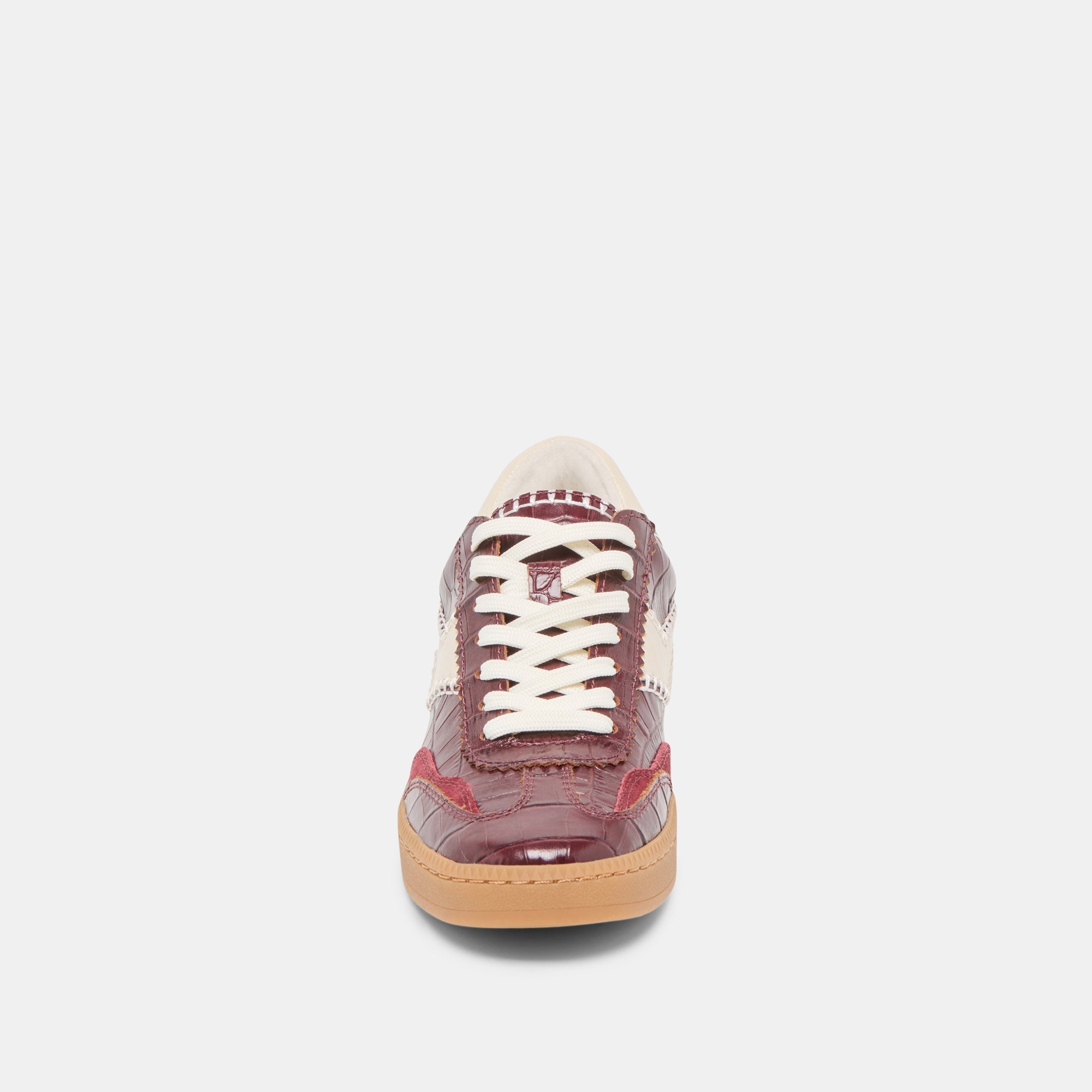 NOTICE STITCH SNEAKERS OXBLOOD CROCO EMBOSSED LEATHER | Dolce Vita Women