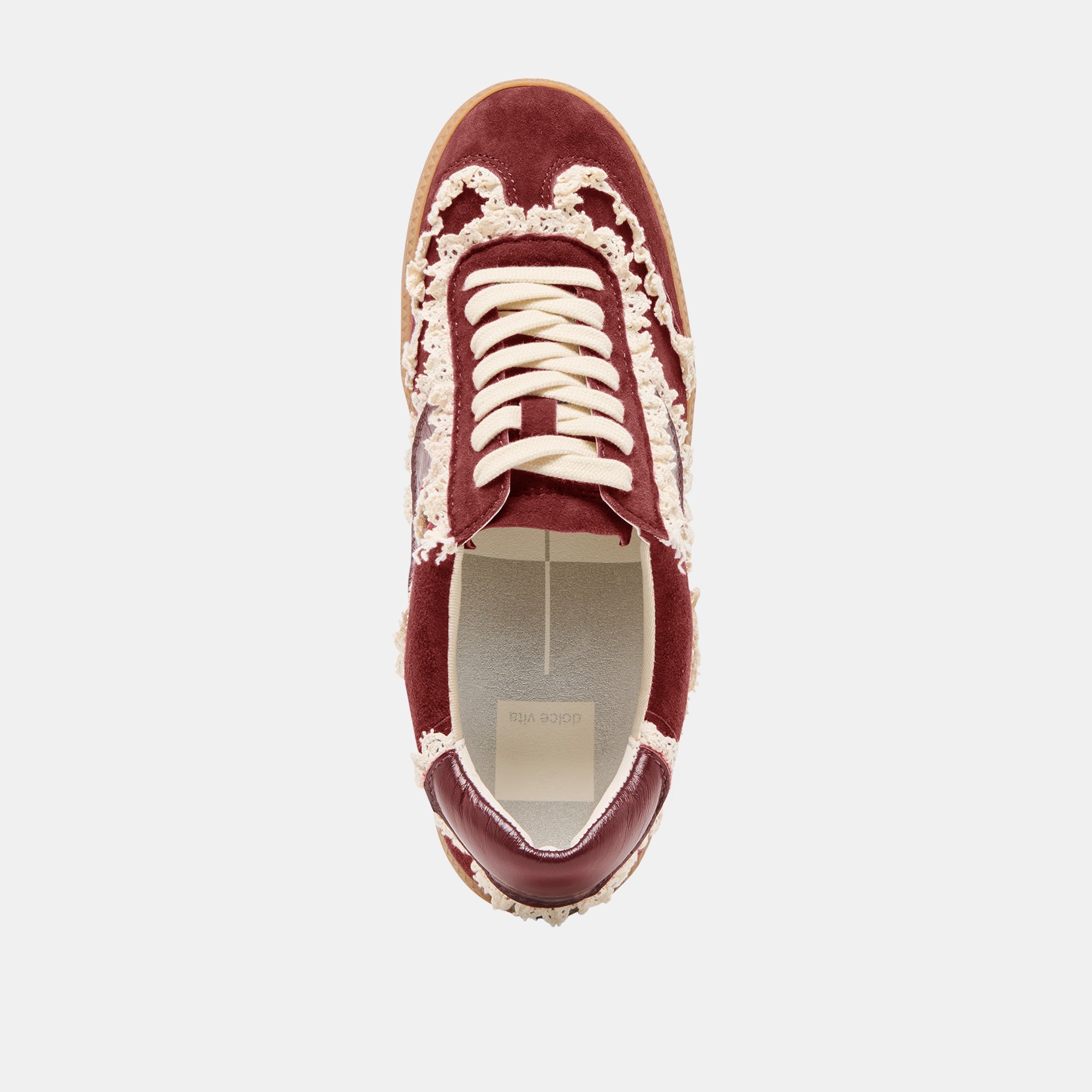 Notice Lace Oxblood Suede Sneakers | Women Dolce Vita