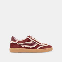 Notice Lace Oxblood Suede Sneakers | Women Dolce Vita