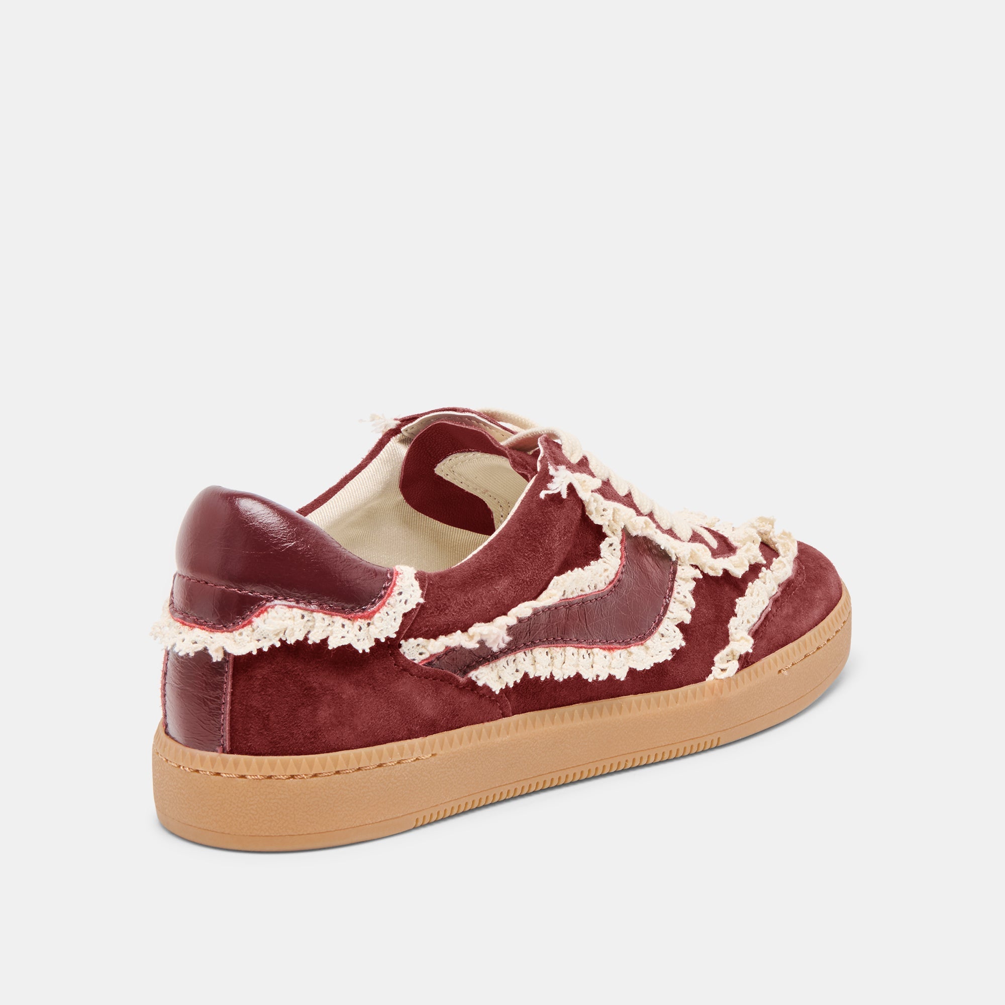 Notice Lace Oxblood Suede Sneakers | Women Dolce Vita