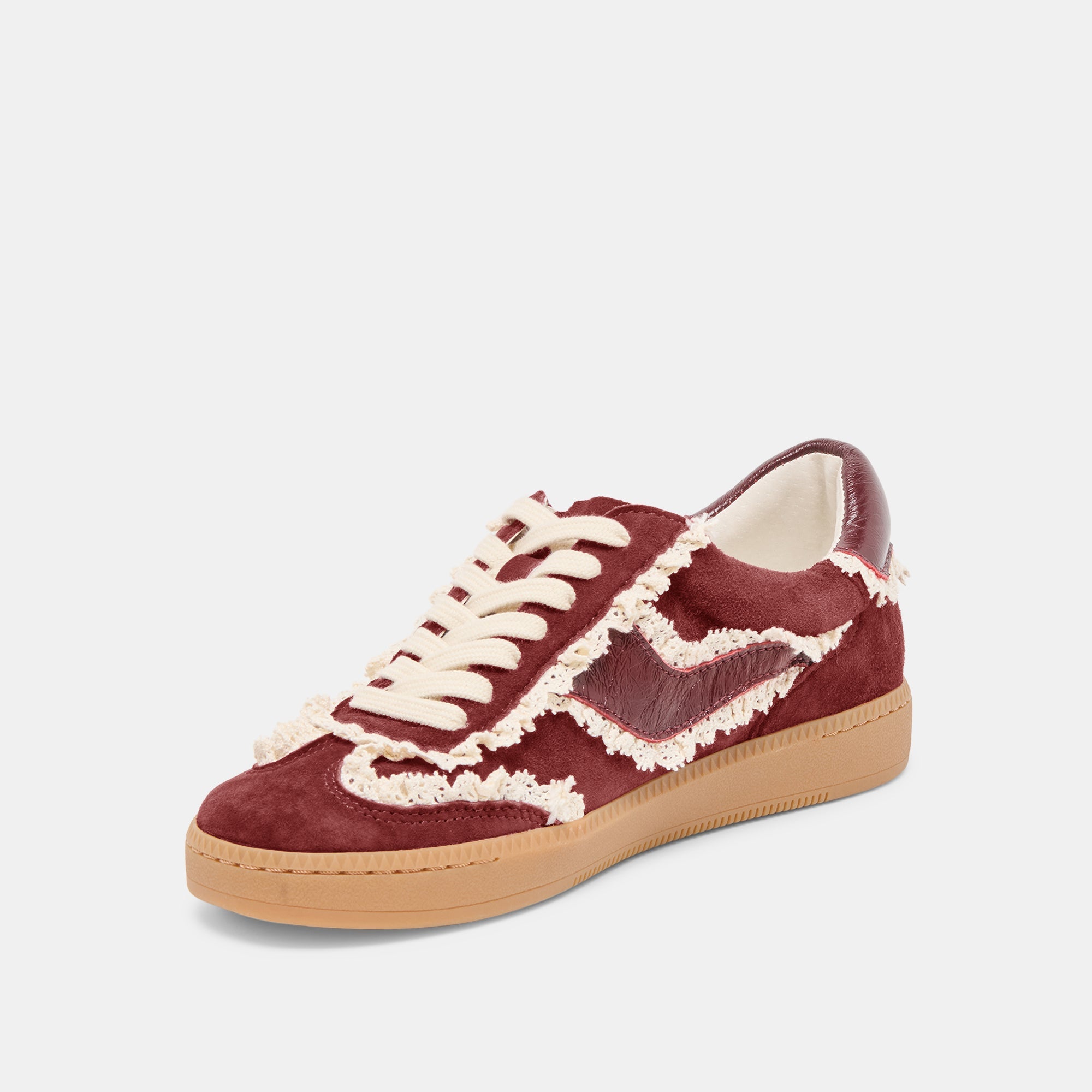 Notice Lace Oxblood Suede Sneakers | Women Dolce Vita