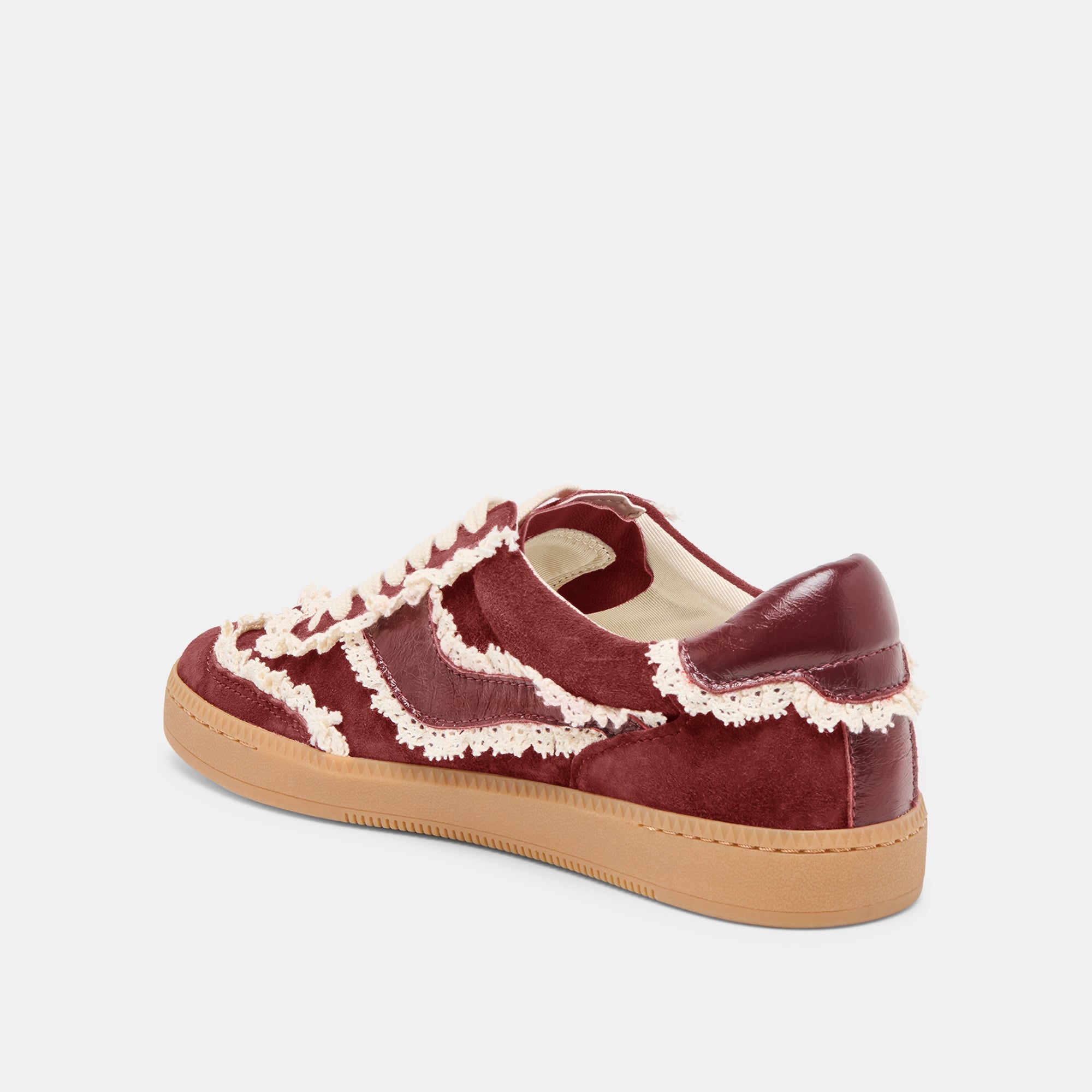 Notice Lace Oxblood Suede Sneakers | Women Dolce Vita