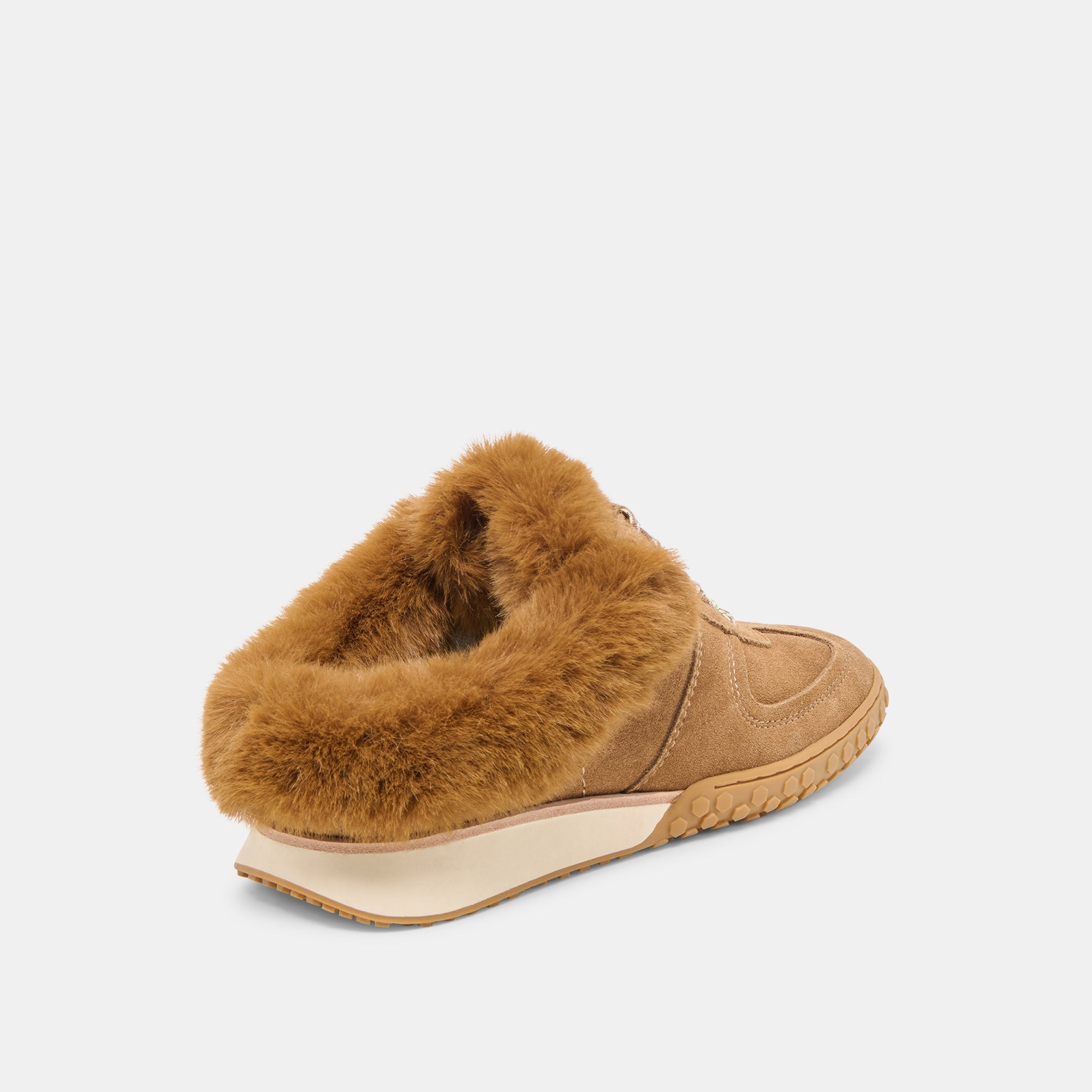 Izzey Plush Lt Brown Suede Sneakers | Women Dolce Vita