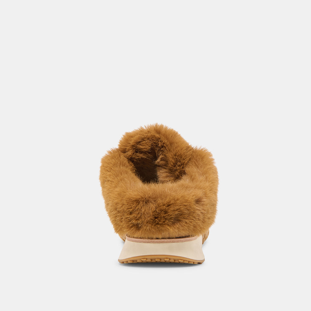 Izzey Plush Lt Brown Suede Sneakers | Women Dolce Vita
