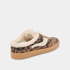 Notice Slide Plush Brown Leopard Printed Suede Sneakers | Dolce Vita Women