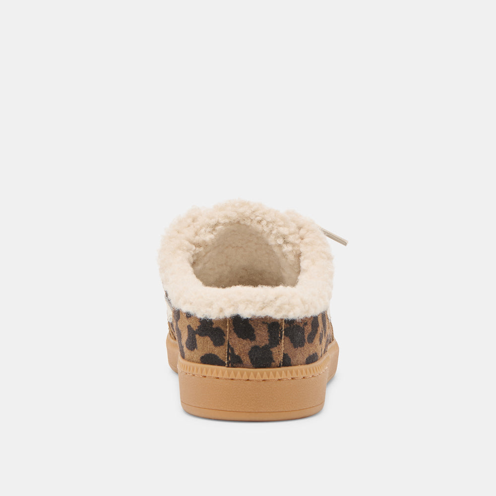 Notice Slide Plush Brown Leopard Printed Suede Sneakers | Dolce Vita Women