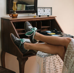 Laini Brown Distressed Leather Sneakers | Dolce Vita Women
