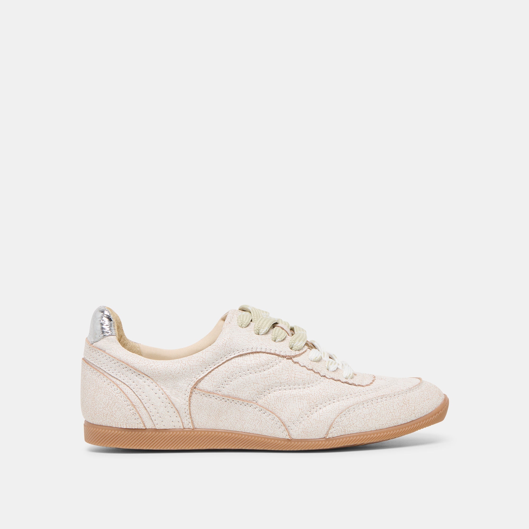 Laini Off White Crackled Leather Sneakers | Women Dolce Vita
