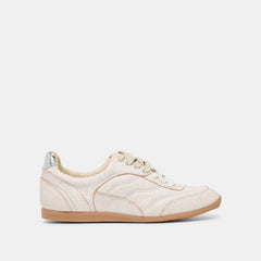 Laini Off White Crackled Leather Sneakers | Women Dolce Vita