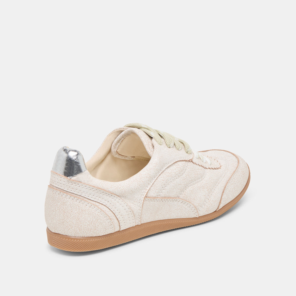 Laini Off White Crackled Leather Sneakers | Women Dolce Vita