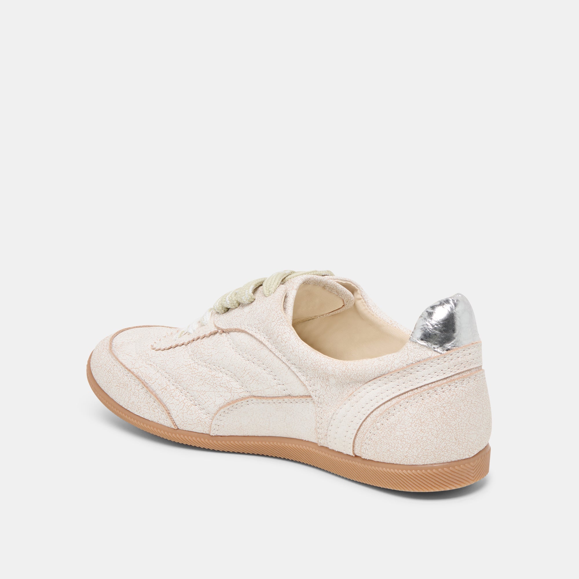 Laini Off White Crackled Leather Sneakers | Women Dolce Vita