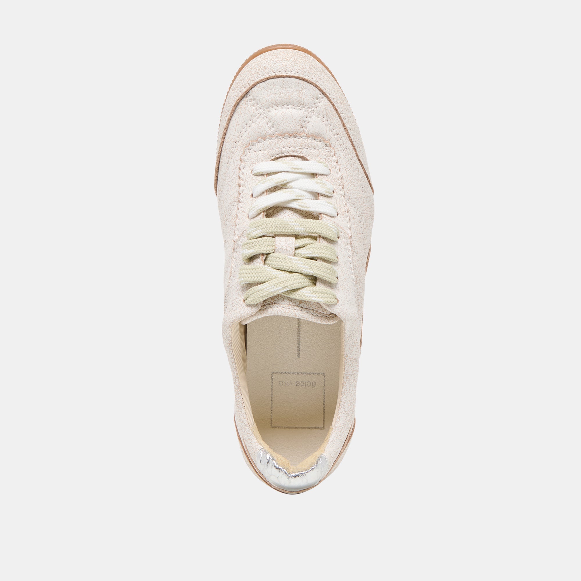 Laini Off White Crackled Leather Sneakers | Women Dolce Vita