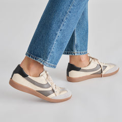 Merit White Grey Leather Sneakers | Dolce Vita Women