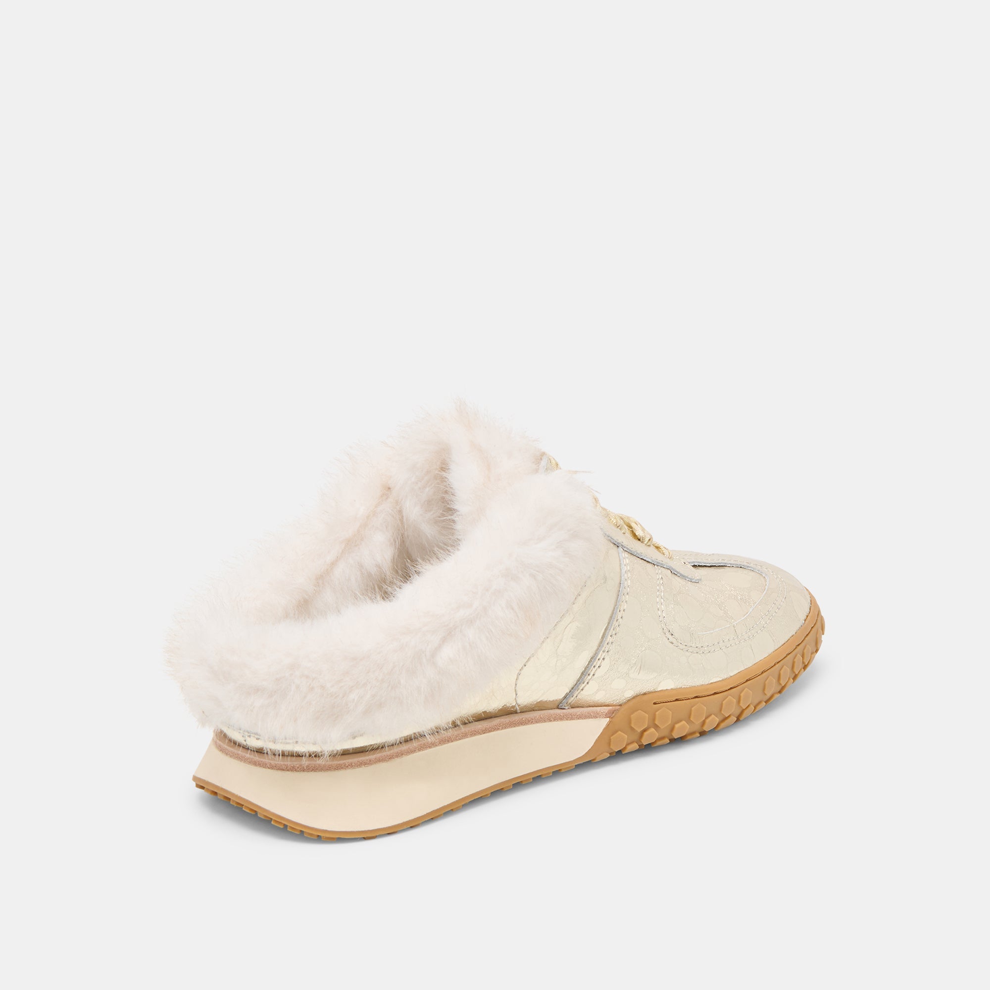 Izzey Plush Platinum Leather Sneakers | Dolce Vita Women
