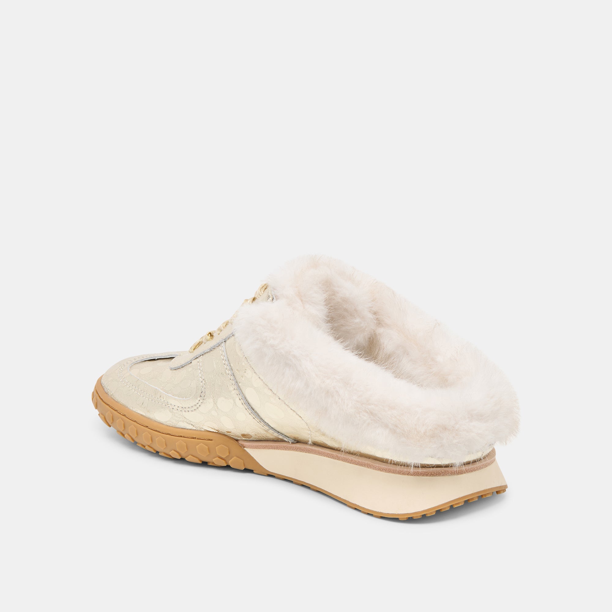 Izzey Plush Platinum Leather Sneakers | Dolce Vita Women