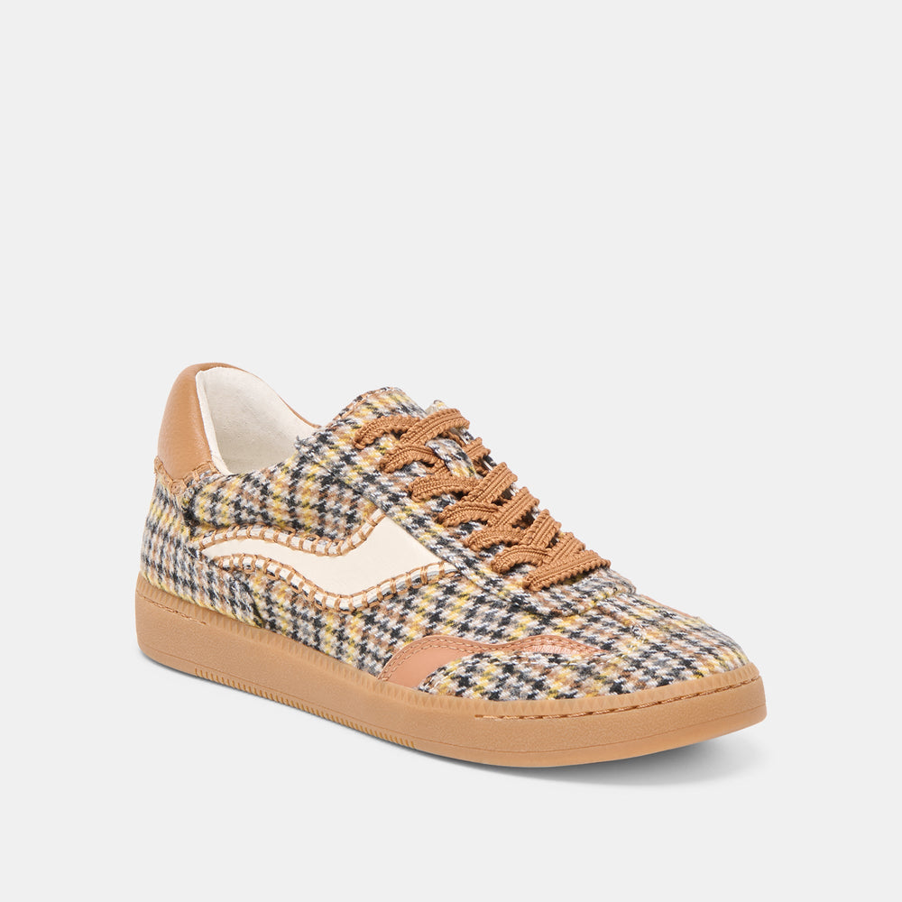 Notice Stitch Yellow Plaid Tweed Sneakers | Women Dolce Vita