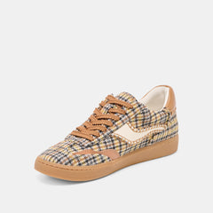 Notice Stitch Yellow Plaid Tweed Sneakers | Women Dolce Vita