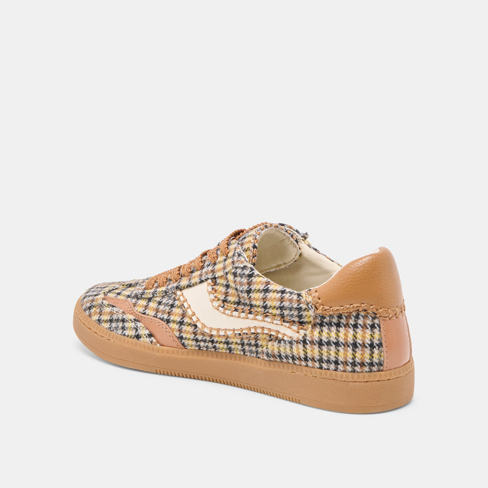 Notice Stitch Yellow Plaid Tweed Sneakers | Women Dolce Vita