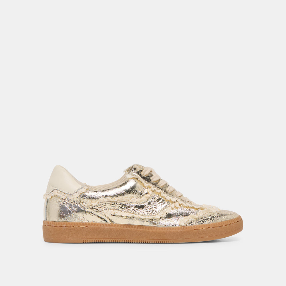 Notice Lace Platinum Distressed Leather Sneakers | Dolce Vita Women