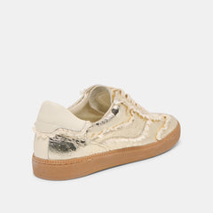 Notice Lace Platinum Distressed Leather Sneakers | Dolce Vita Women