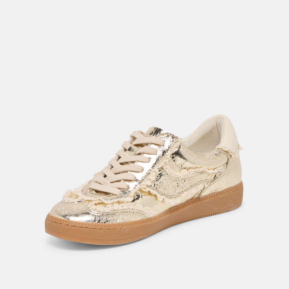 Notice Lace Platinum Distressed Leather Sneakers | Dolce Vita Women