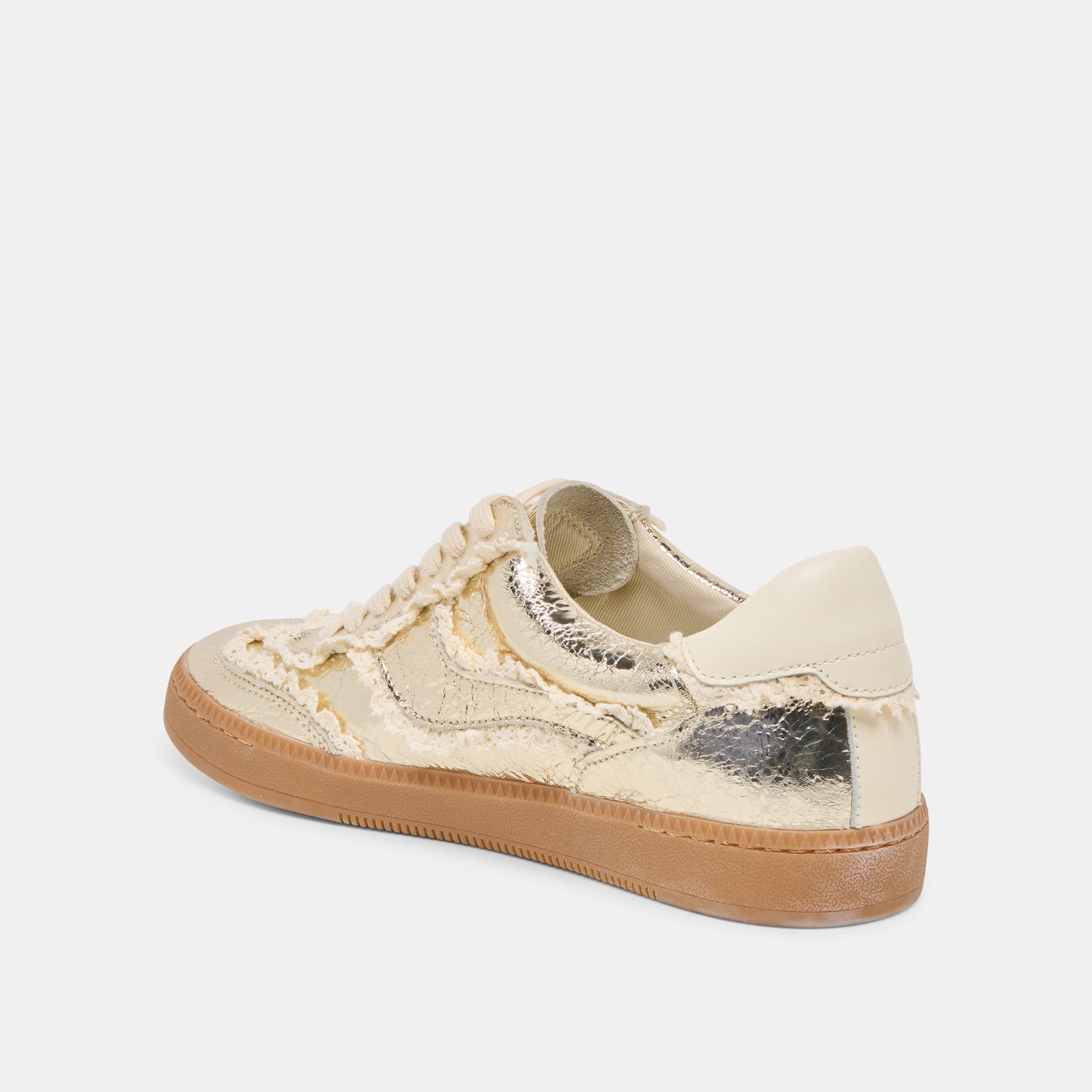 Notice Lace Platinum Distressed Leather Sneakers | Dolce Vita Women