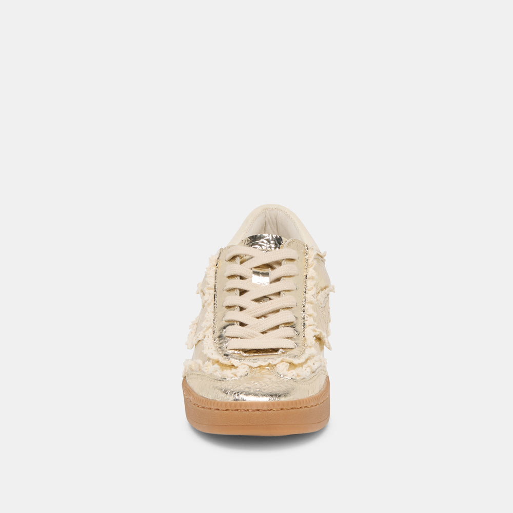 Notice Lace Platinum Distressed Leather Sneakers | Dolce Vita Women