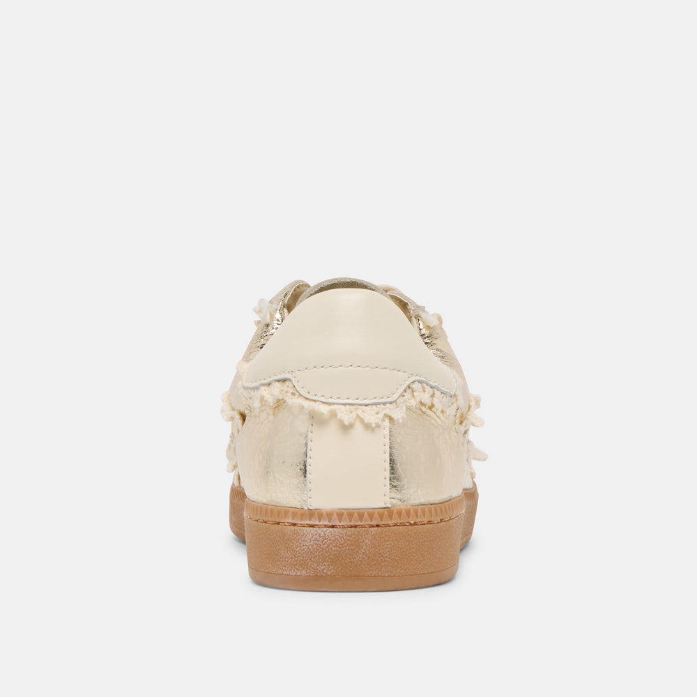 Notice Lace Platinum Distressed Leather Sneakers | Dolce Vita Women