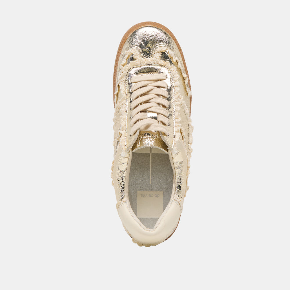 Notice Lace Platinum Distressed Leather Sneakers | Dolce Vita Women