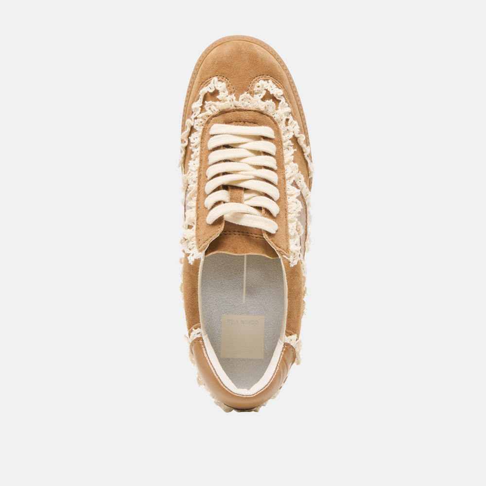Notice Lace Lt Brown Suede Sneakers | Women Dolce Vita